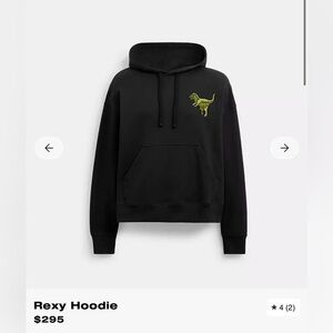 Coach Black Hoodie with Green Rexy